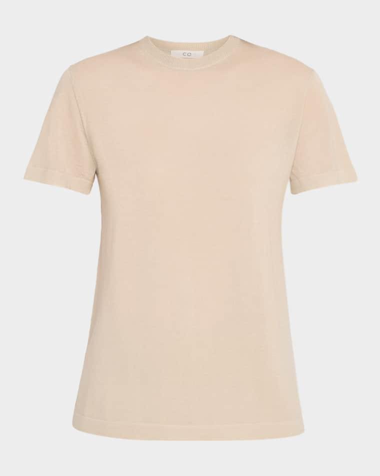 Cashmere Knit Short-Sleeve Shirt by CO