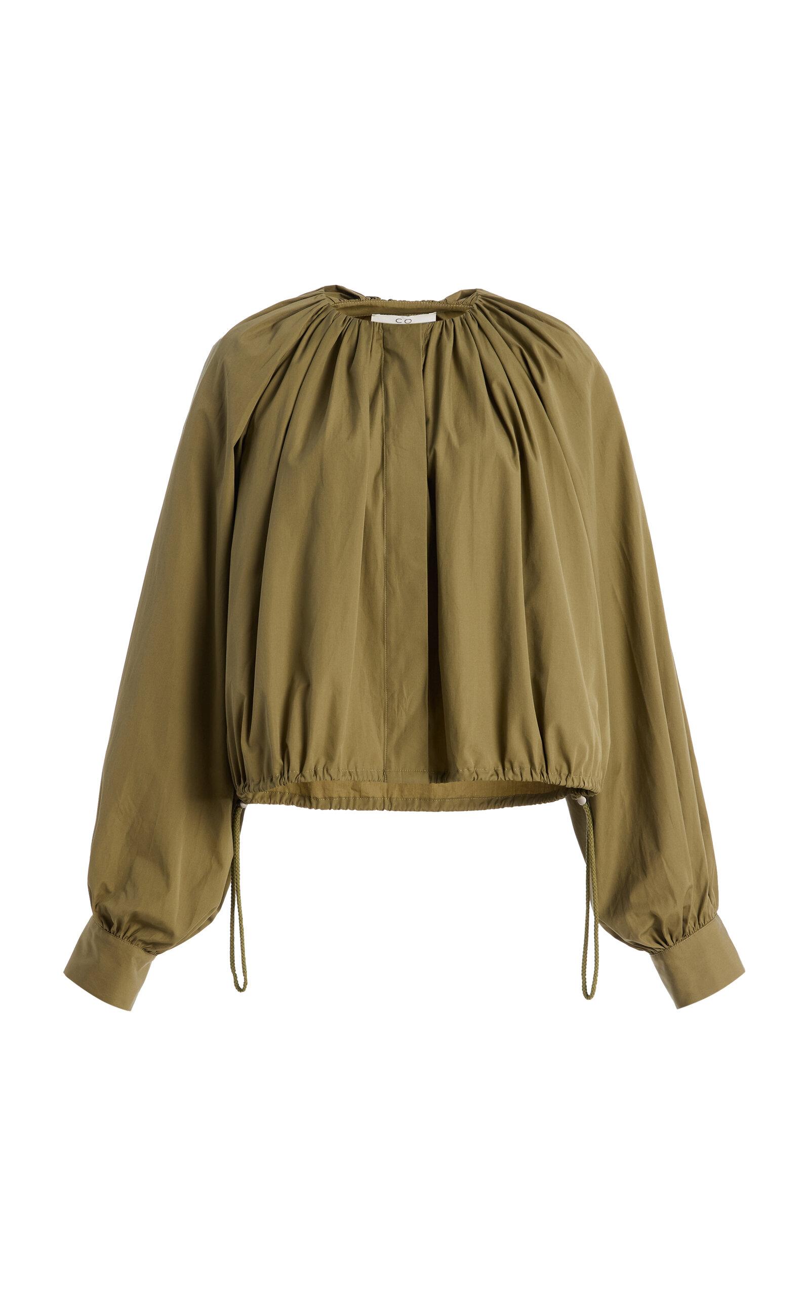 Co Gathered Cotton Sateen Tunic Shirt - Moda Operandi by CO