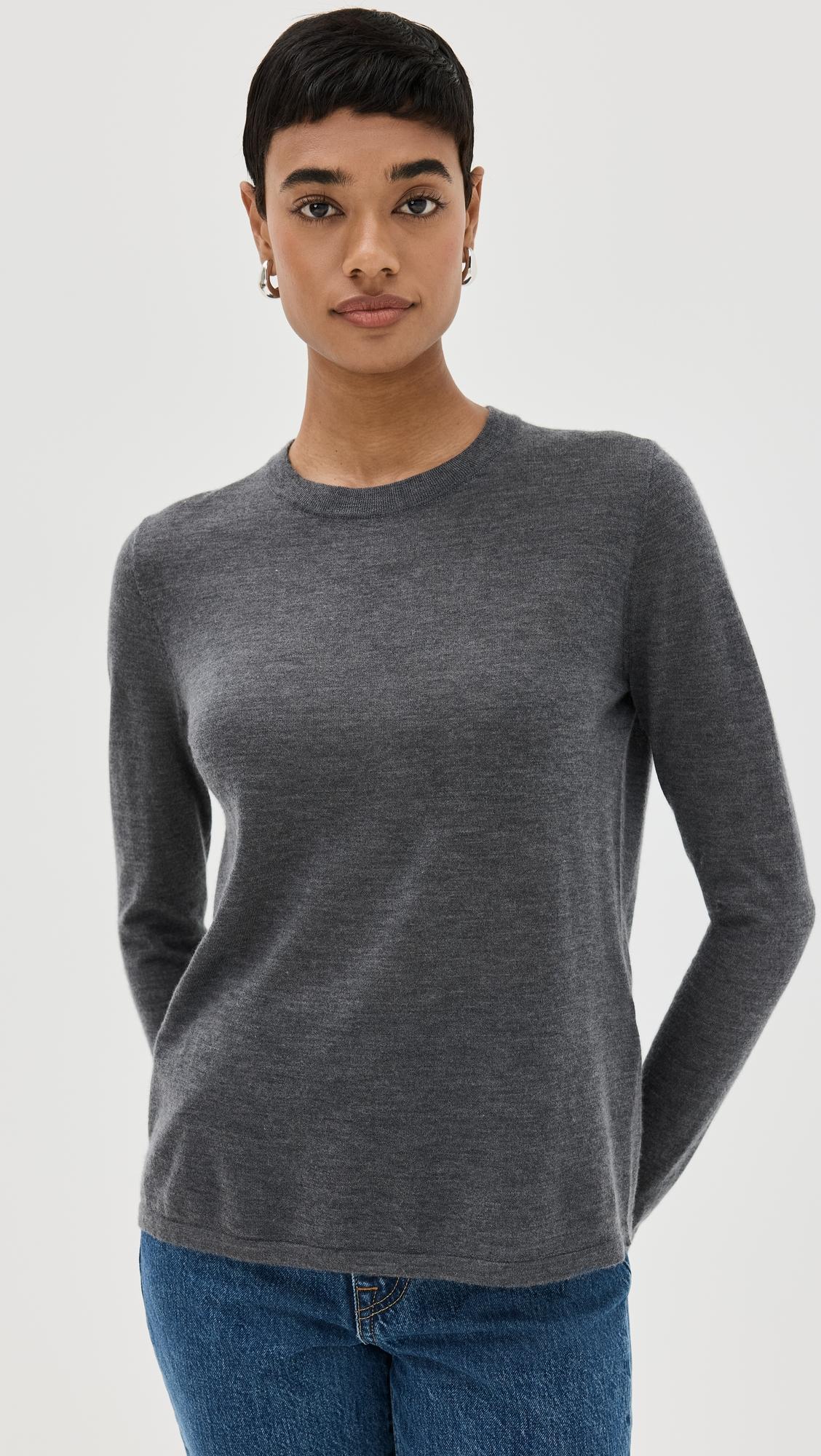 Crew Neck Long Sleeve Cashmere Top by CO