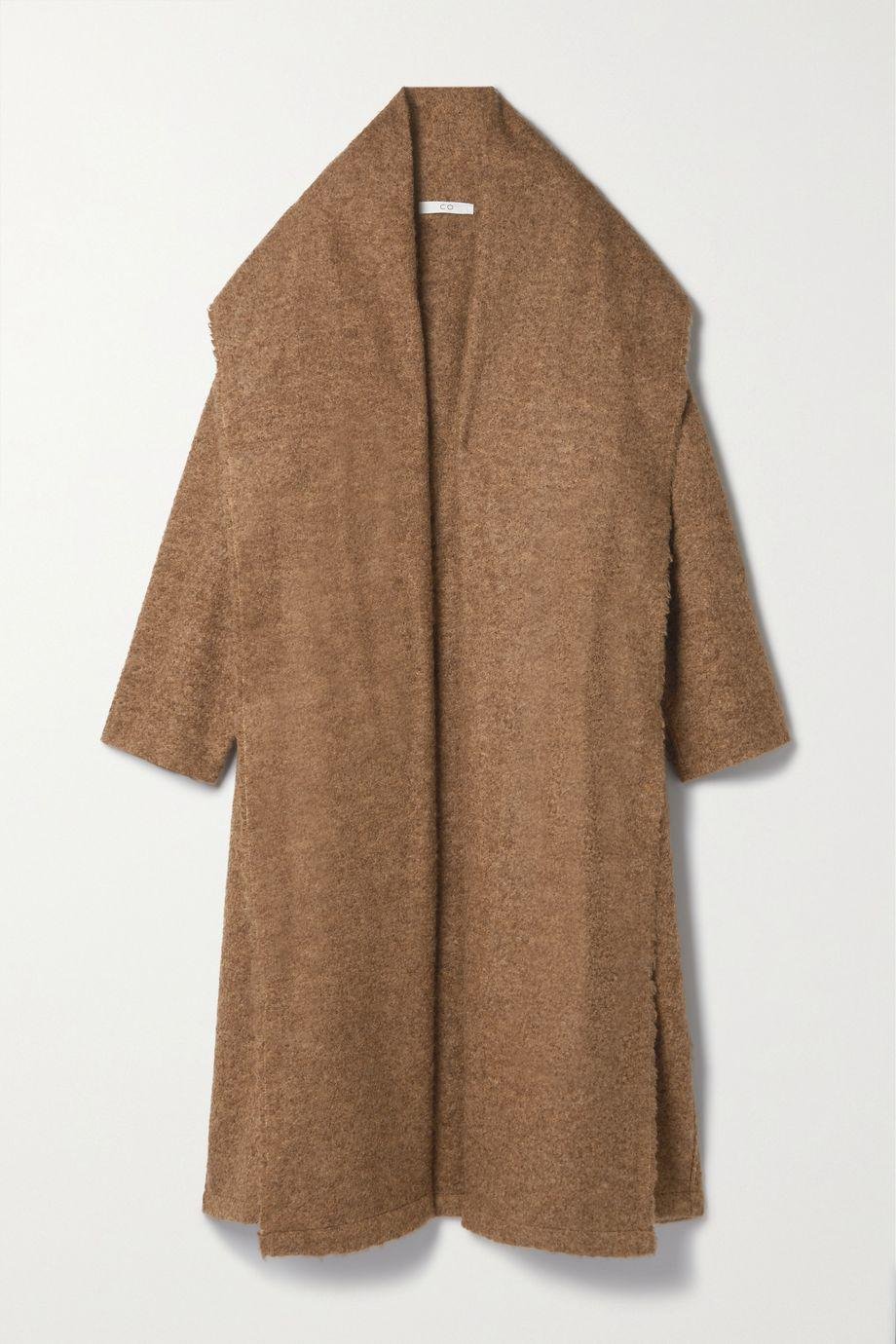 Frayed bouclé coat by CO