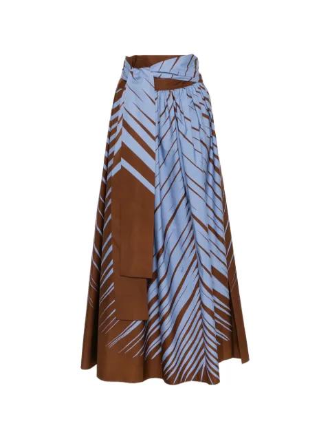 abstract-print maxi skirt by CO.GO