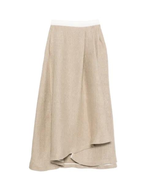 asymmetric maxi skirt by CO.GO