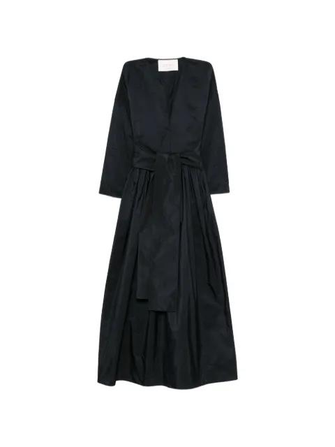 belted pleated maxi dress by CO.GO