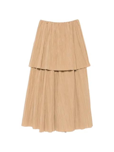 crinkled tiered maxi skirt by CO.GO