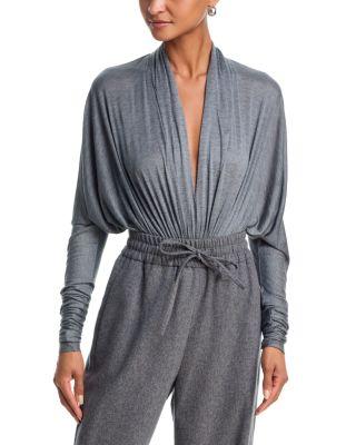Gathered Long Sleeve Bodysuit by CO