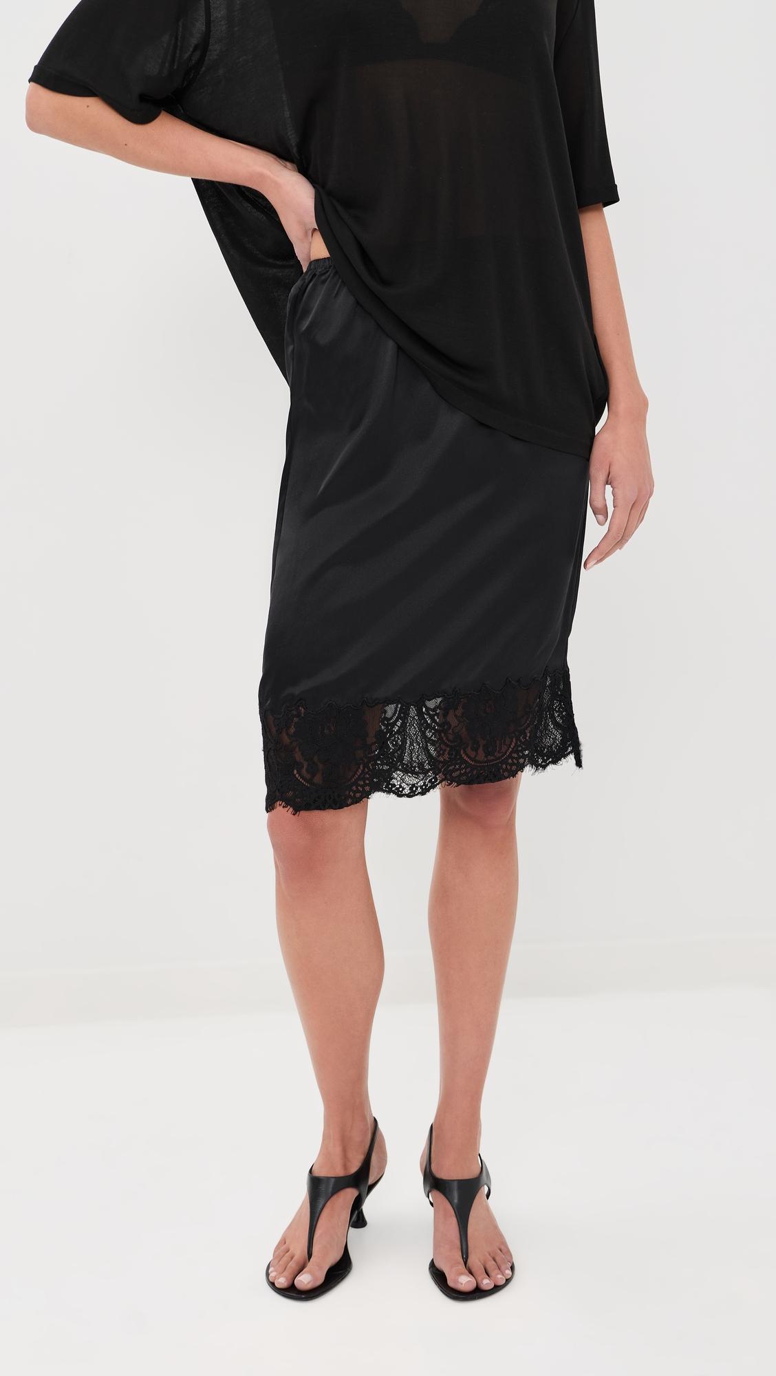 Lace Silk Slip Skirt by CO