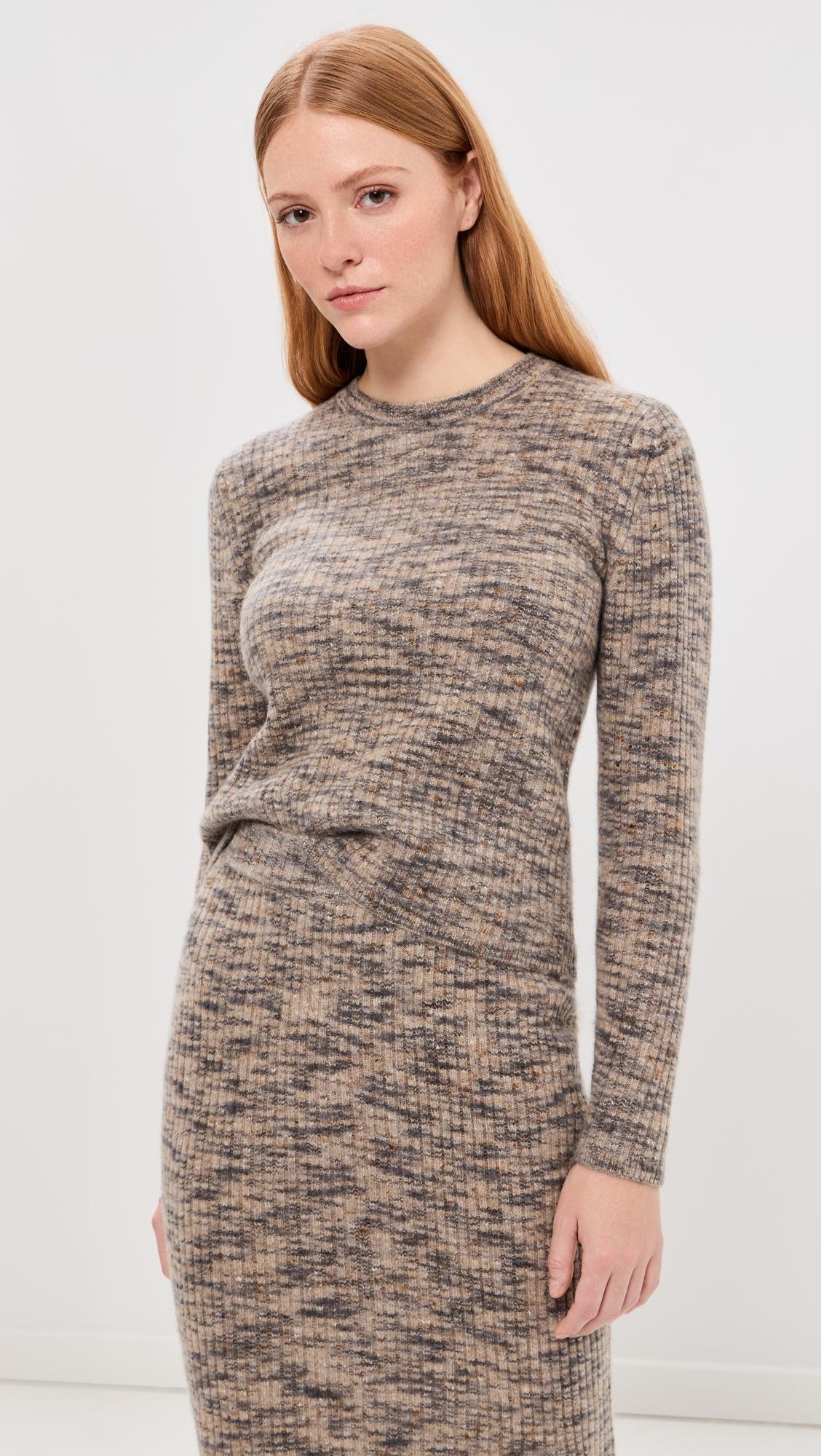 Long Sleeve Ruched Knit Top by CO