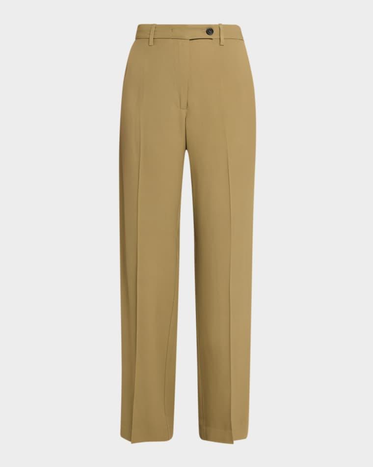 Mid-Rise Straight-Leg Trousers by CO