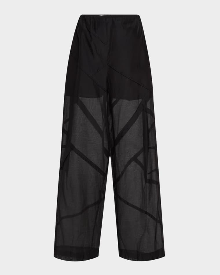 Parachute Pleated Wide-Leg Drawstring Pants by CO
