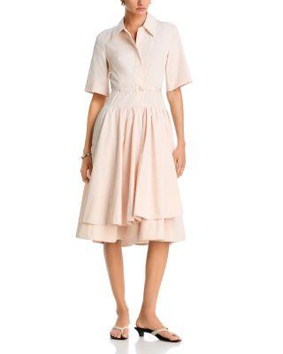 Short Sleeve Belted Dress by CO