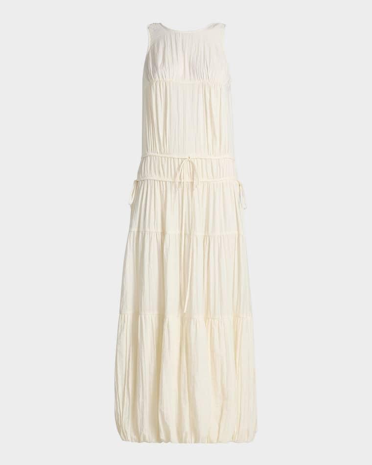 Soft Pleated Turn Up Midi Dress by CO