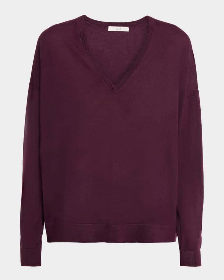 V-Neck Loose-Fit Cashmere Sweater by CO