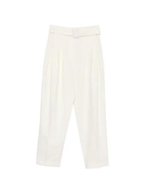 belted pleated trousers by CO