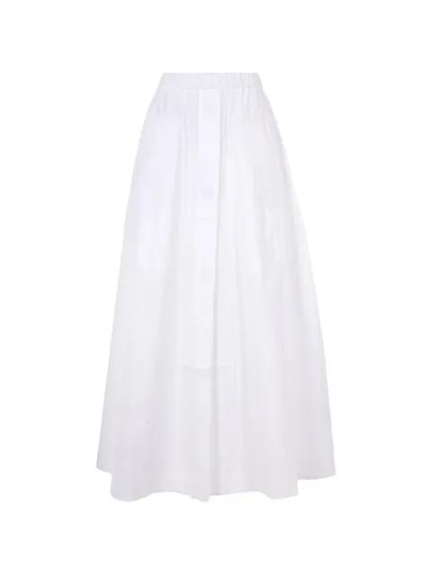 button-fastening midi skirt by CO
