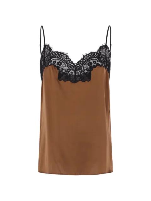 lace-trim silk camisole by CO