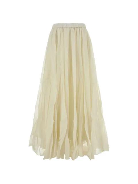 pleated-detail elasticated-waist skirt by CO