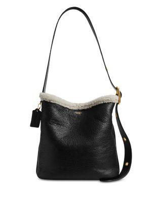 Bleeker Leather & Shearling Bucket Bag by COACH