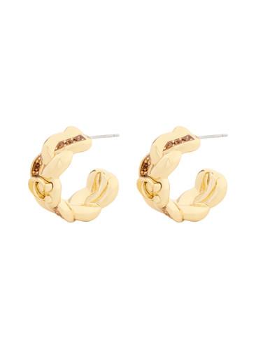 Braided C hoop earrings by COACH