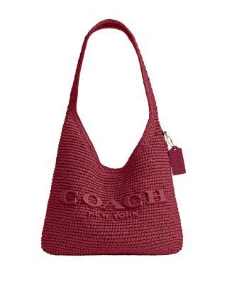 Brooklyn 28 Small Shoulder Raffia Bag by COACH