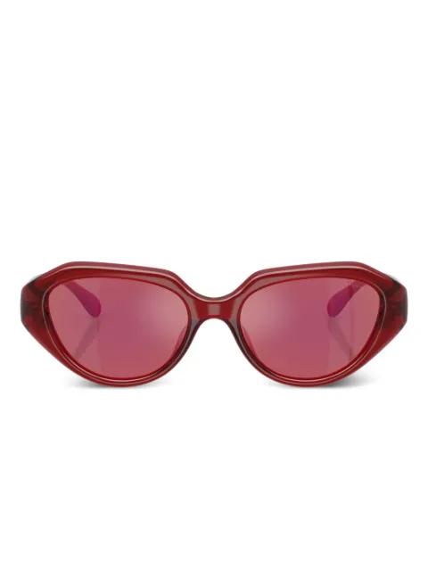 C logo-plaque geometric-frame sunglasses by COACH