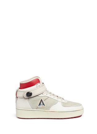 'C210' rocket patch leather suede high top sneakers by COACH