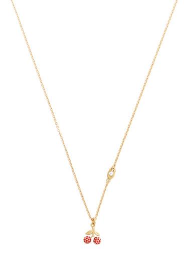 Cherry pavé pendant necklace by COACH