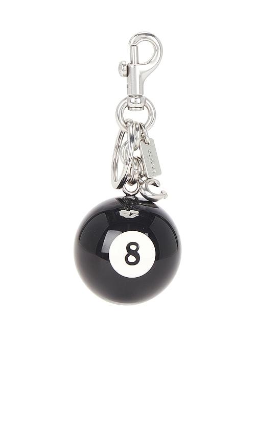Coach Eight Ball Bag Charm in Black by COACH
