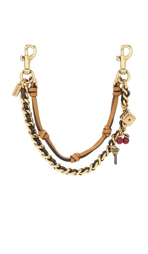 Coach Leather And Metal Swag Bag Charm in Metallic Gold by COACH