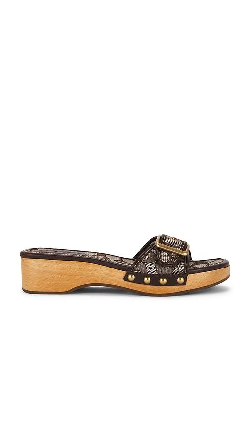 Coach Margot Wooden Sandal in Brown by COACH