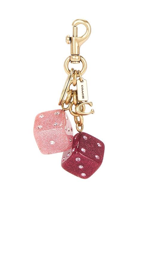 Coach Resin Dice Bag Charm in Pink by COACH