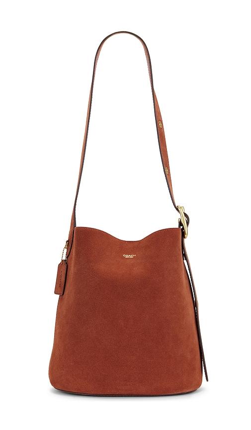 Coach Suede Bleecker Bucket Bag in Tan by COACH