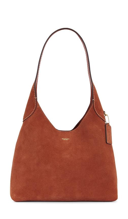Coach Suede Brooklyn 28 Shoulder Bag in Tan by COACH