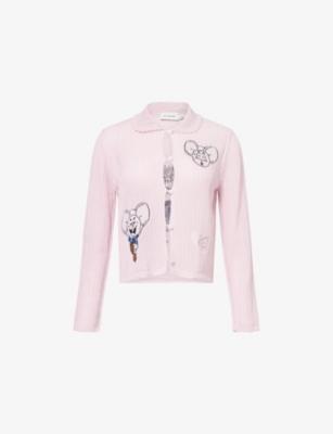 Coach x Brain Dead Graphic Intarsia Cotton Cardigan by COACH