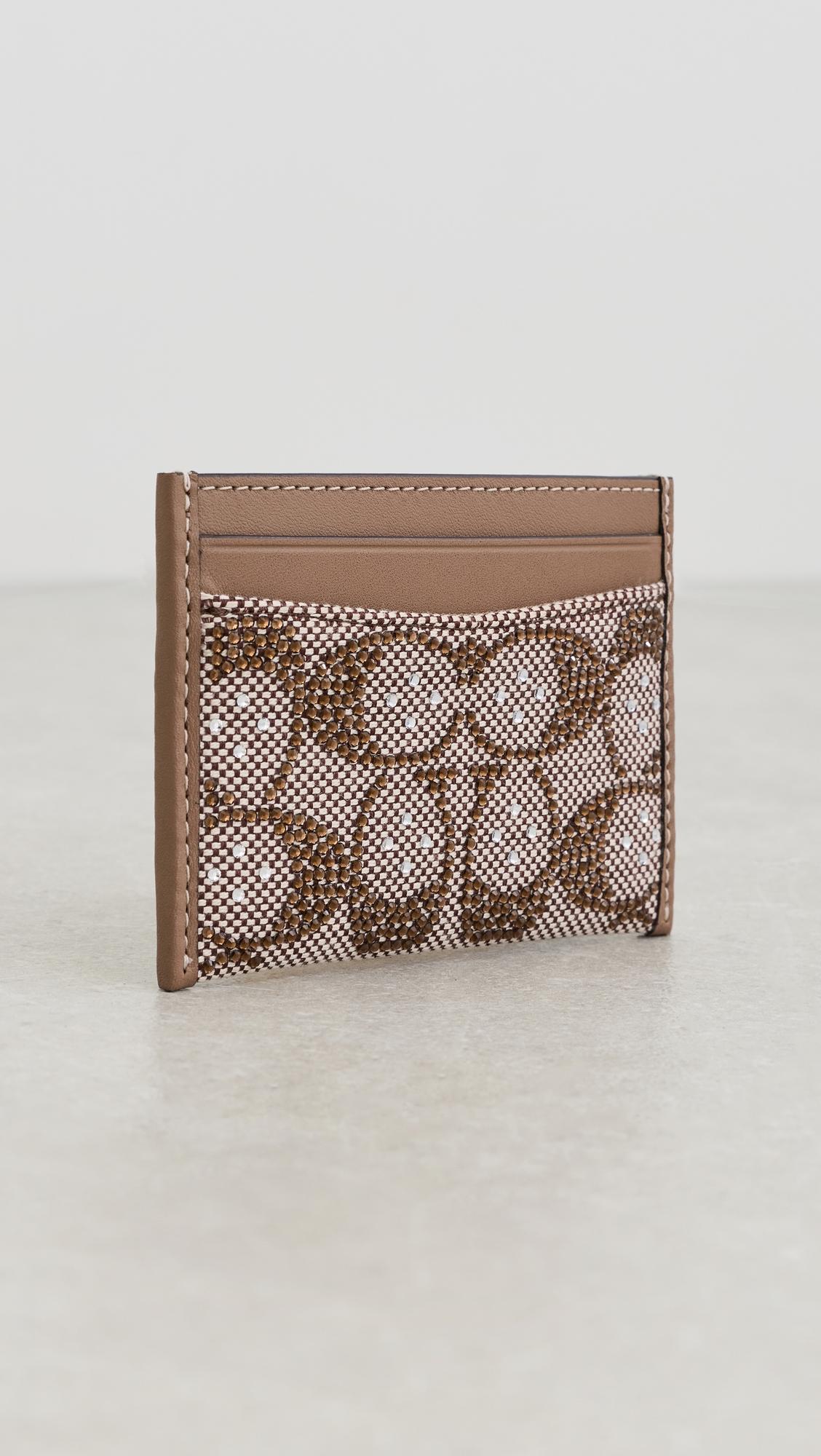 Crystal Signature Jacquard Essential Card Case by COACH
