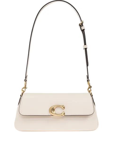 Jet clasp-detail leather shoulder bag by COACH