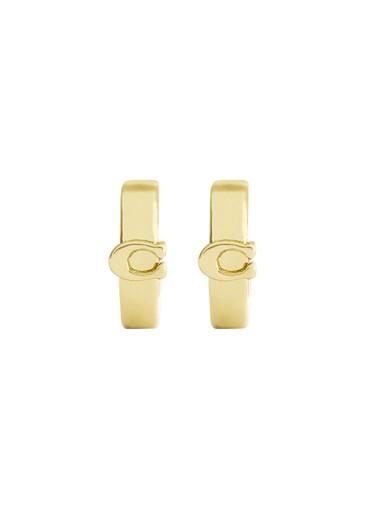Logo hoop earrings by COACH