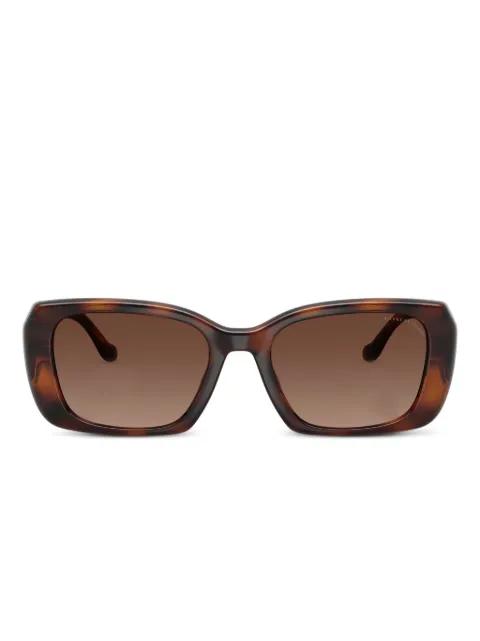 Maxi Sculpted C logo-plaque rectangle-frame sunglasses by COACH