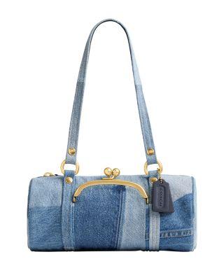 Medium Denim Barrel Bag by COACH