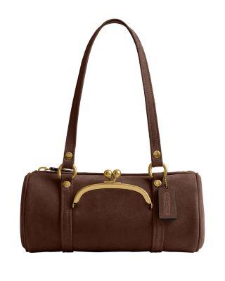 Medium Suede Barrel Bag by COACH