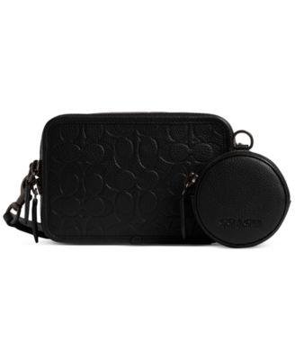 Men's Charter Crossbody in Blackout Signature Leather with Metal Chain by COACH