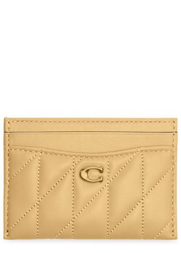 Pillow quilted leather card holder by COACH