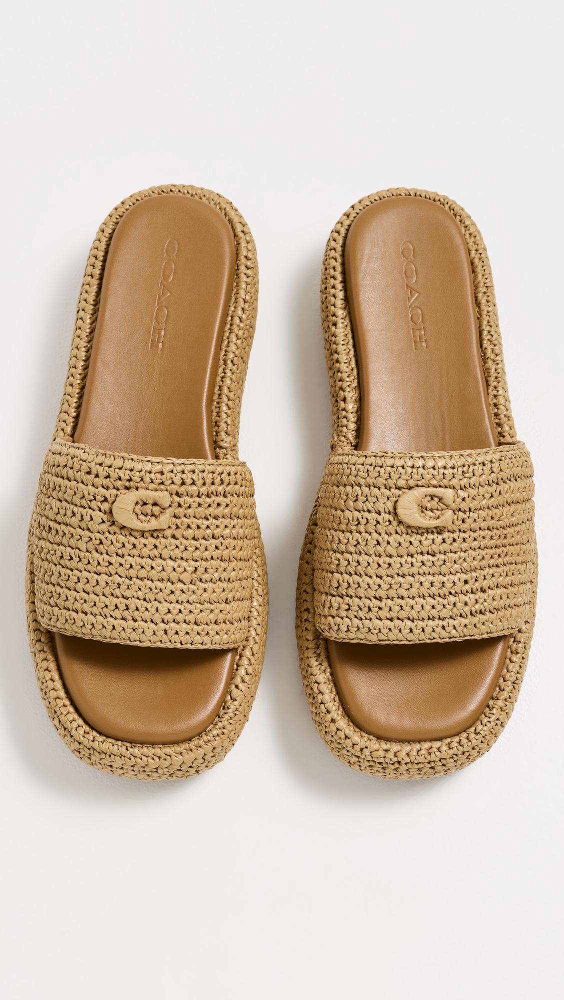 Sculpted C Platform Slides by COACH