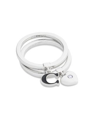 Signature C Heart Charm Rings by COACH