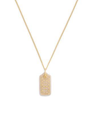 Signature Hangtag Pendant Necklace by COACH