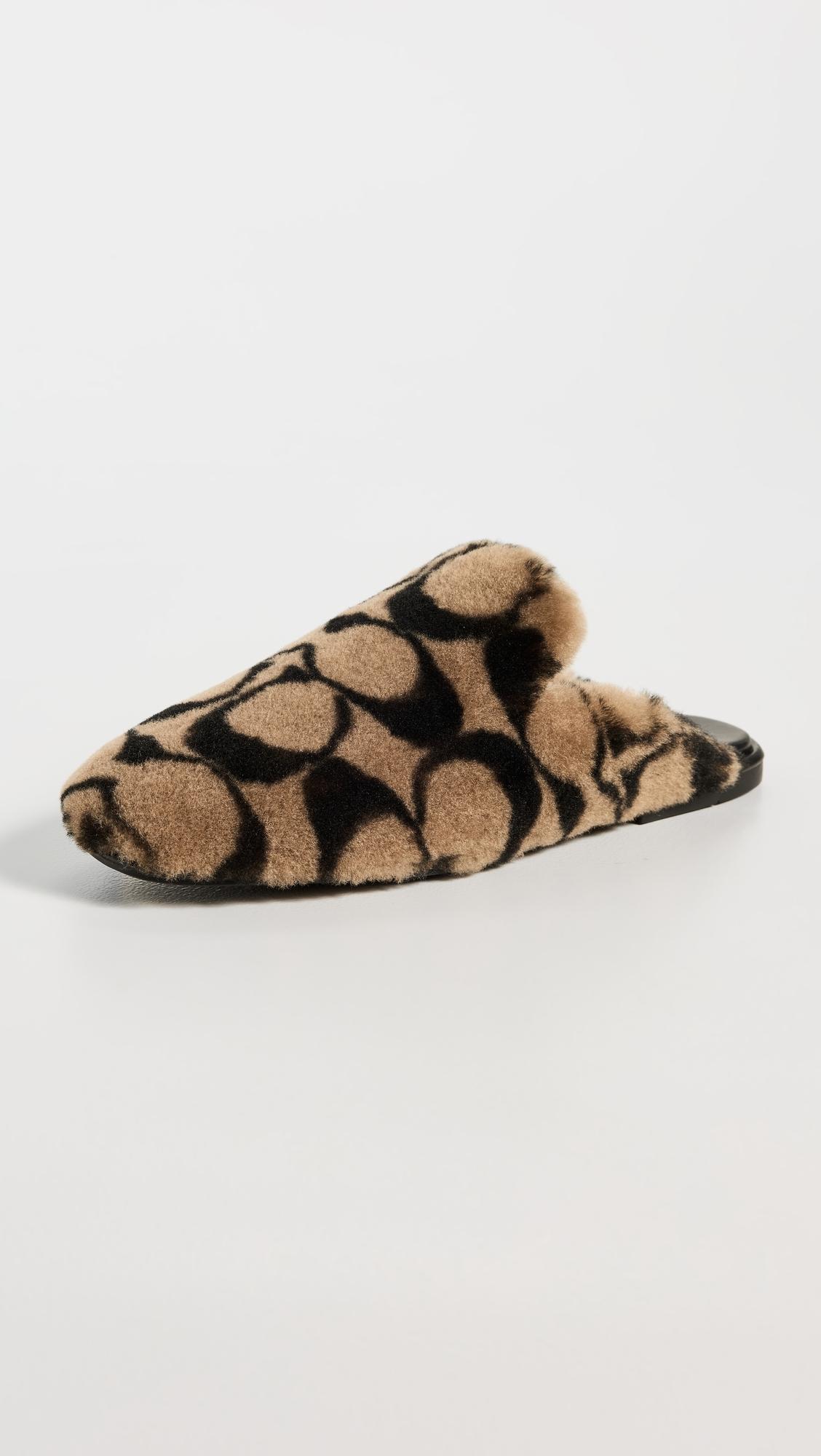 Signature Shearling Slippers by COACH