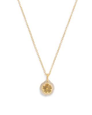 Signature Tea Rose Pendant Necklace by COACH