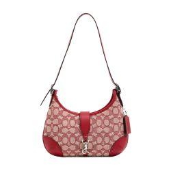 Signature textile jacquard hamptons hobo bag by COACH