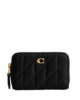Small Zip Leather Card Case by COACH