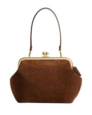 Sue Small Suede Kisslock Shoulder Bag by COACH