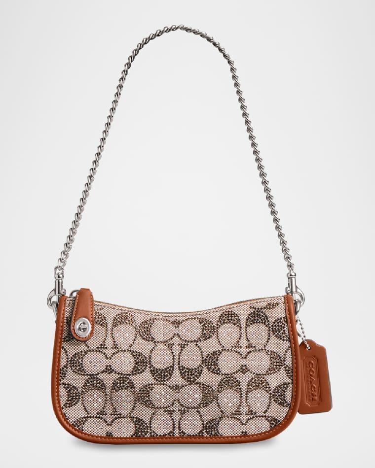 Swinger 20 Crystal Signature Jacquard Shoulder Bag by COACH